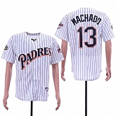 Padres 13 Manny Machado White 50th Anniversary Patch Turn Back The Clock Jersey,baseball caps,new era cap wholesale,wholesale hats